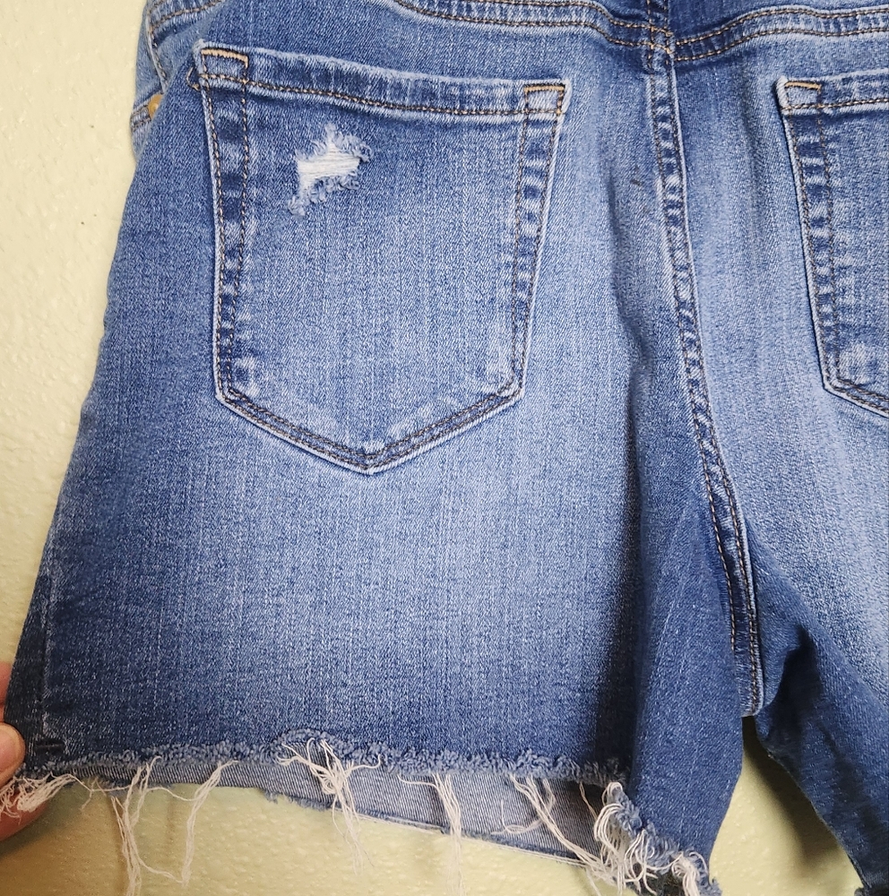 Isabel Maternity Midi Denim Shorts Size 6/28 - Picture 4 of 5